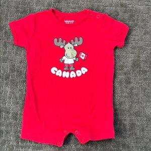 Red Canada Moose Bodysuit